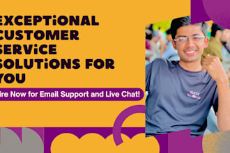 provide email customer service and live chat support