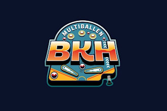 design attractive pinball club looking logo