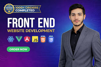 build professional front end website development using react and nextjs