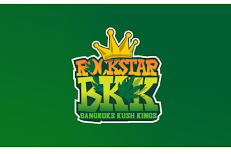 make attractive funky logo for marijuana business in bangkok
