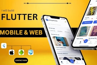 do mobile app development for android, ios, and web apps in flutter