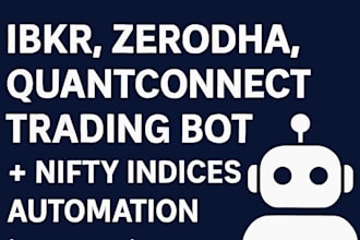 build quantconnect trading bot, ibkr, stock trading bot, zerodha, nifty indices