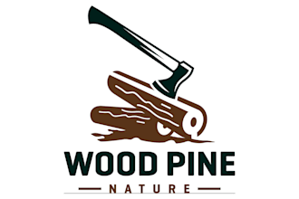 design wonderful rustic woodwork logo in my style