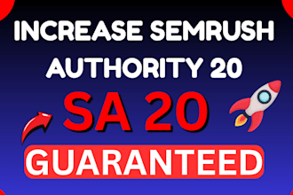 boost semrush authority 20 guaranteed