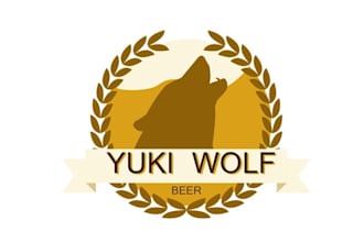 design outstanding amazing wolf beer logo