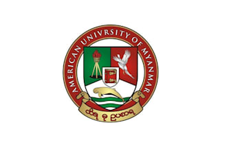make classic american university of myanmar crest logo
