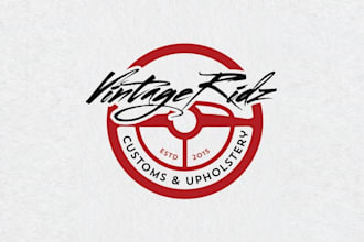 design attract classic car restoration logo