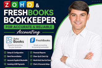 do bookkeeping and accounting in zoho books and freshbooks