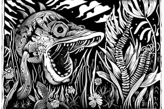 draw high quality linocut illustration for shirt design