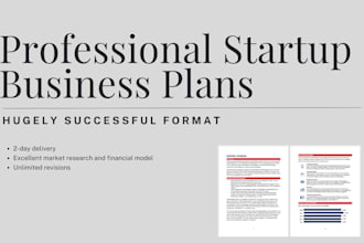 create a startup business plan that gets funded