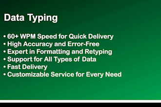 do retyping, data typing etc