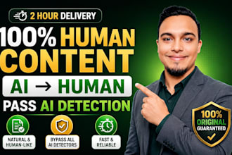 humanize ai content, edit ai content into natural blogs in 2hrs