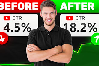 design high CTR youtube thumbnails in mrbeast style for gaming, tech, and vlogs