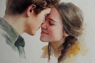 paint a portrait in my watercolor style