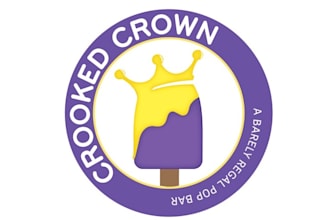 design magnificent crooked crown colorful logo