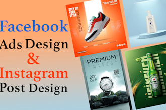 do facebook ads design,instagram post, ad design in 24h