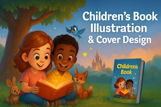 illustrate children story book illustration, children story book, book cover