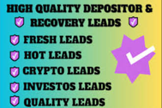 provide forex leads , crypto, mlm leads,recovery leads