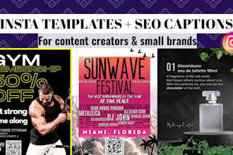 design instagram templates with SEO optimized captions