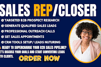 do b2b sales representative, b2b sales leads prospect calls set appointment