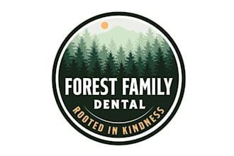 design perfect forest family dental logo
