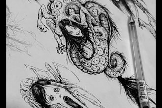 draw dark tattoo design