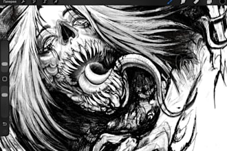 draw dark tattoo design