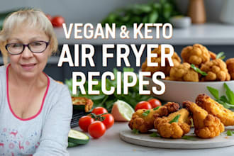 do recipe cookbook for vegan keto food blog, kindle recipe book, diet, air fryer