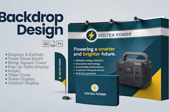 design backdrop and trade show booth for exhibition