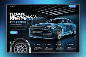 design a professional mechanical car service website with modern SEO design