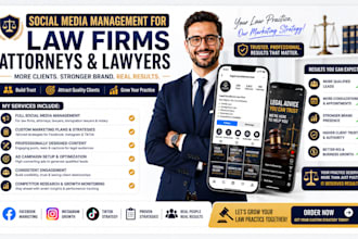 manage social media for law firm attorney lawyer immigration lawyer notary smm