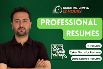 write professional IT resume, cyber security resume, data science resume