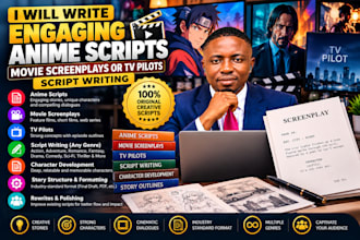 do movie script, screenplay, screenwriting, anime script writing, scriptwriter