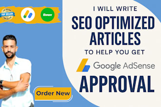 write SEO optimized articles for adsense approval of your website