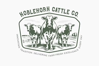 create a unique and vintage farm logo design