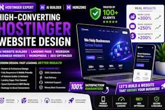 hostinger ai website builder landing page redesign business website design