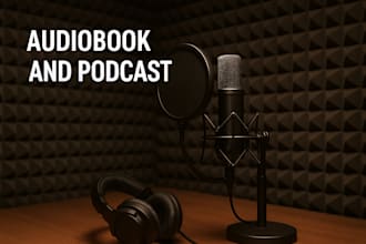 record a studio quality audiobook and podcast voiceover