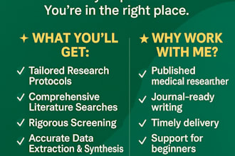 write research article, systematic review and meta analysis