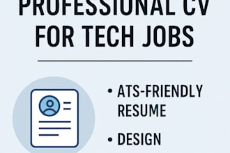 review and rewrite your CV for tech or product job applications