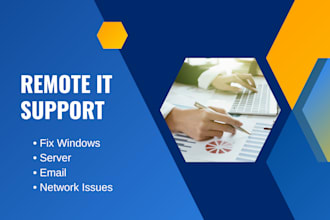 fix windows, email, and network issues remotely IT support