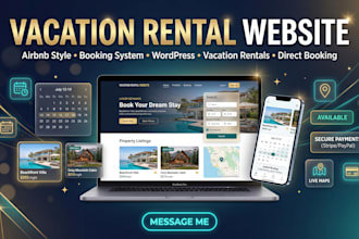 build vacation,rental,vacation rental and booking website in wordpress