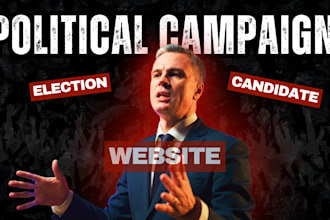 design a political campaign website for election candidates, political website