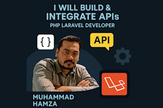 develop PHP laravel website, backend, and restful API integration