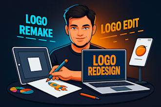 design a professional logo with brand identity and 3d animated intro video