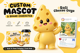 design a mascot character for your food or consumer brand