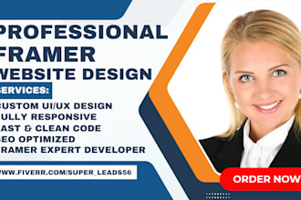 design modern framer website landing page framer developer