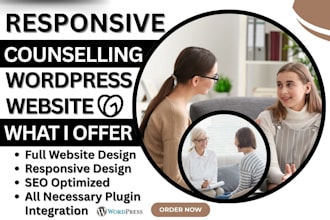 build modern therapy website counselling website aba therapy wordpress website
