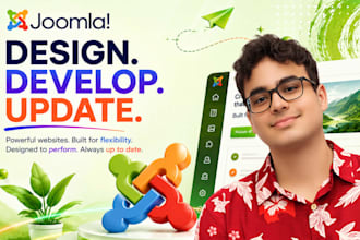 design, redesign, develop, update joomla website