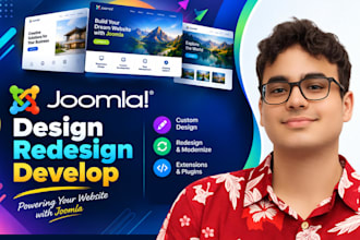 design, redesign, develop, update joomla website