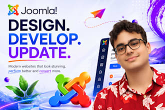 design, redesign, develop, update joomla website